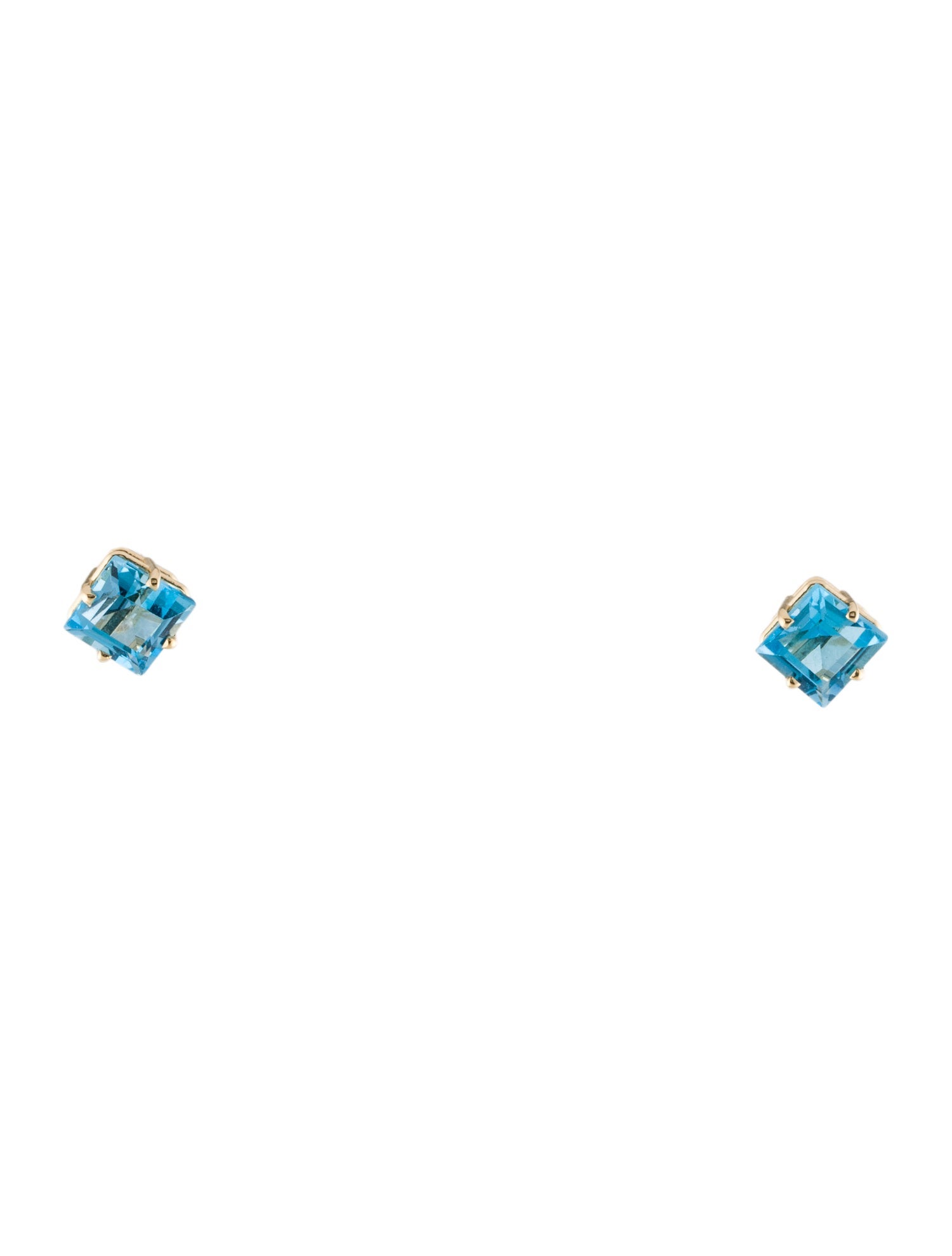 Earrings 14K 4.01ctw Topaz Stud Earrings
