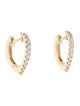 Earrings 14K Diamond Huggie Earrings