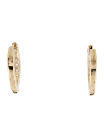 Earrings 14K Diamond Huggie Earrings
