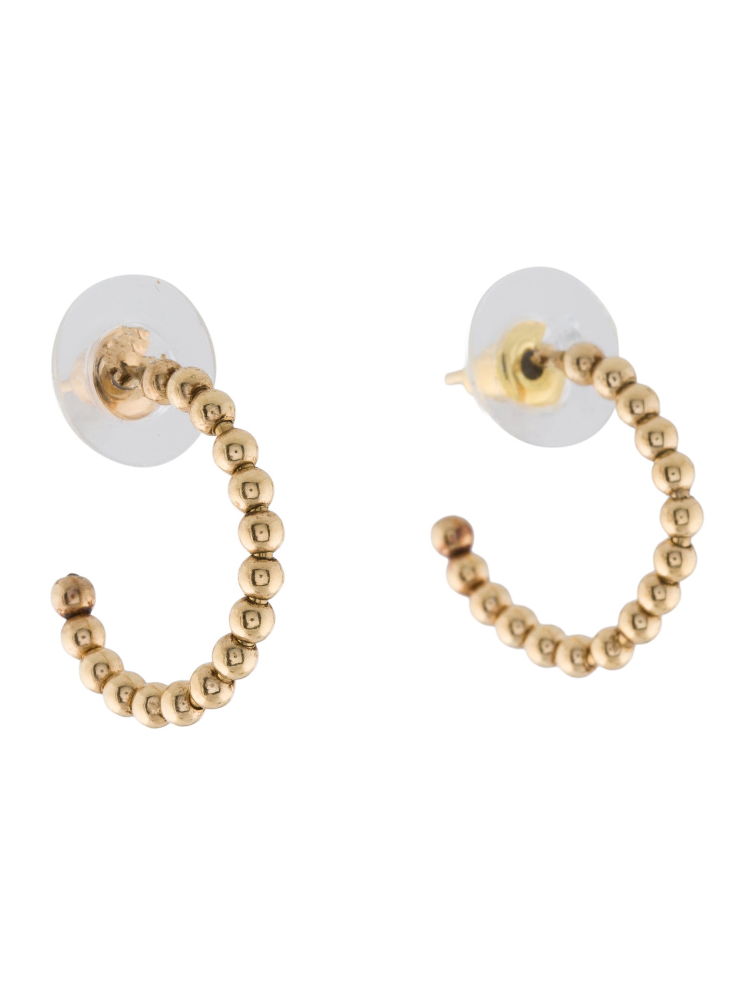 Earrings 14K Bead Huggie Earrings