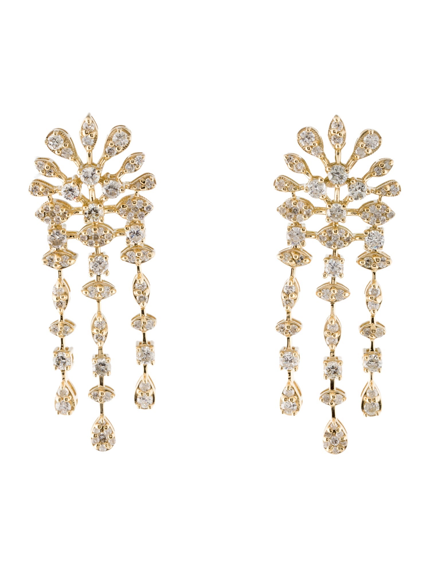 Earrings 14K 2.90ctw Diamond Drop Earrings