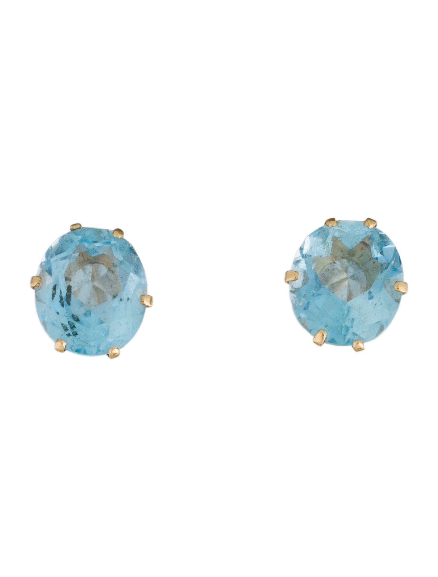 Earrings 14K 17.52ctw Topaz Earclips