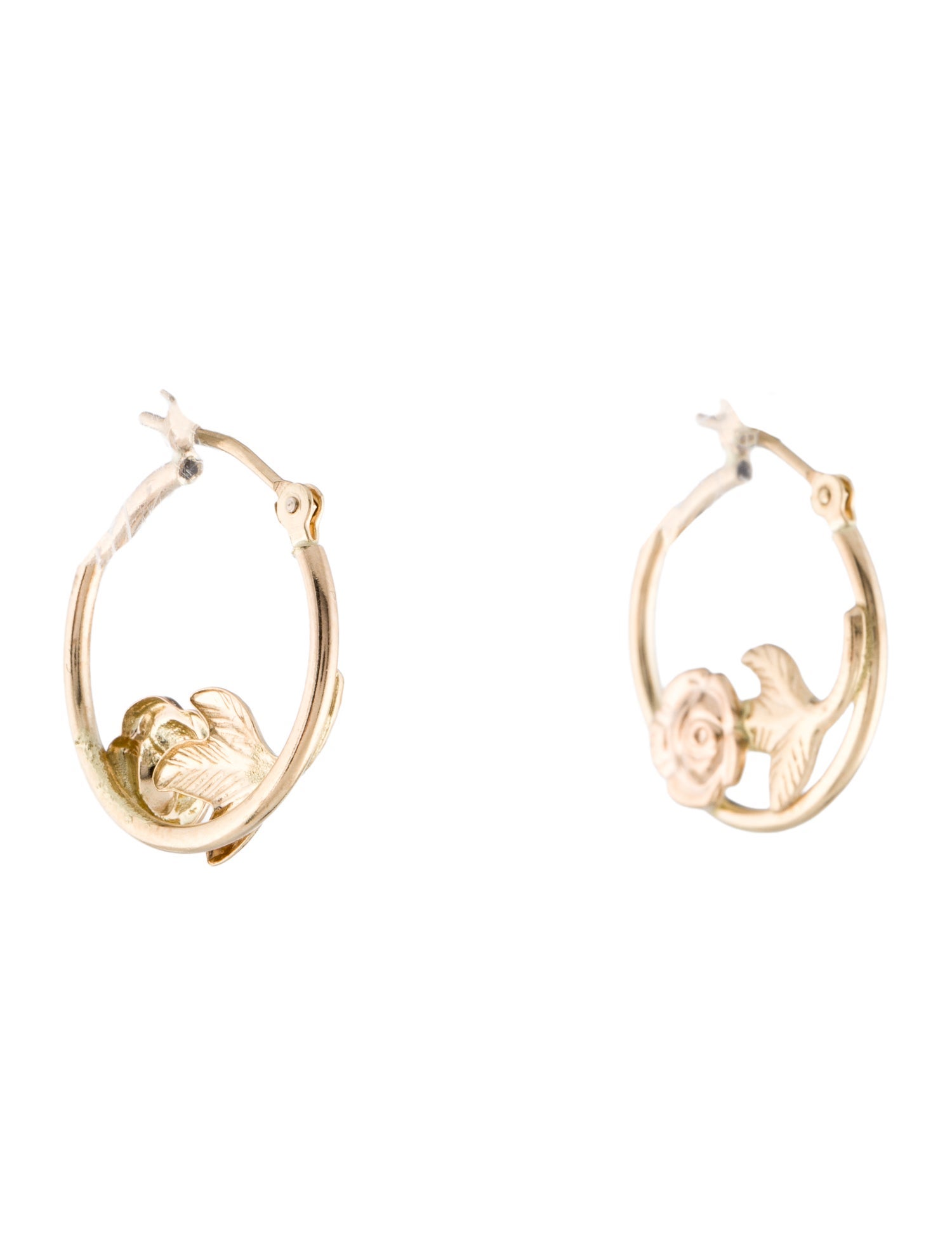 Earrings 14K Rose Hoop