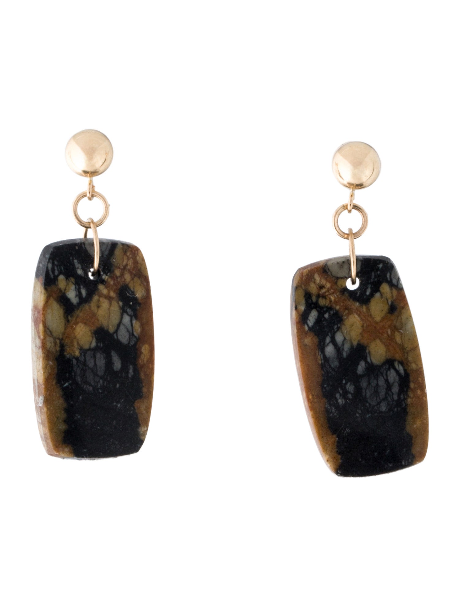 Earrings 14K Jasper Drop Earrings