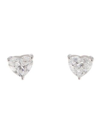 Earrings 14K 1.94ctw Lab-Grown Diamond Heart Stud Earrings