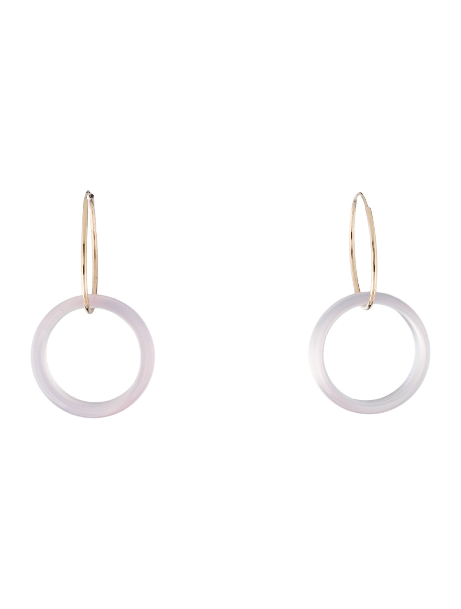 Earrings 14K Rose Quartz Drop Earrings