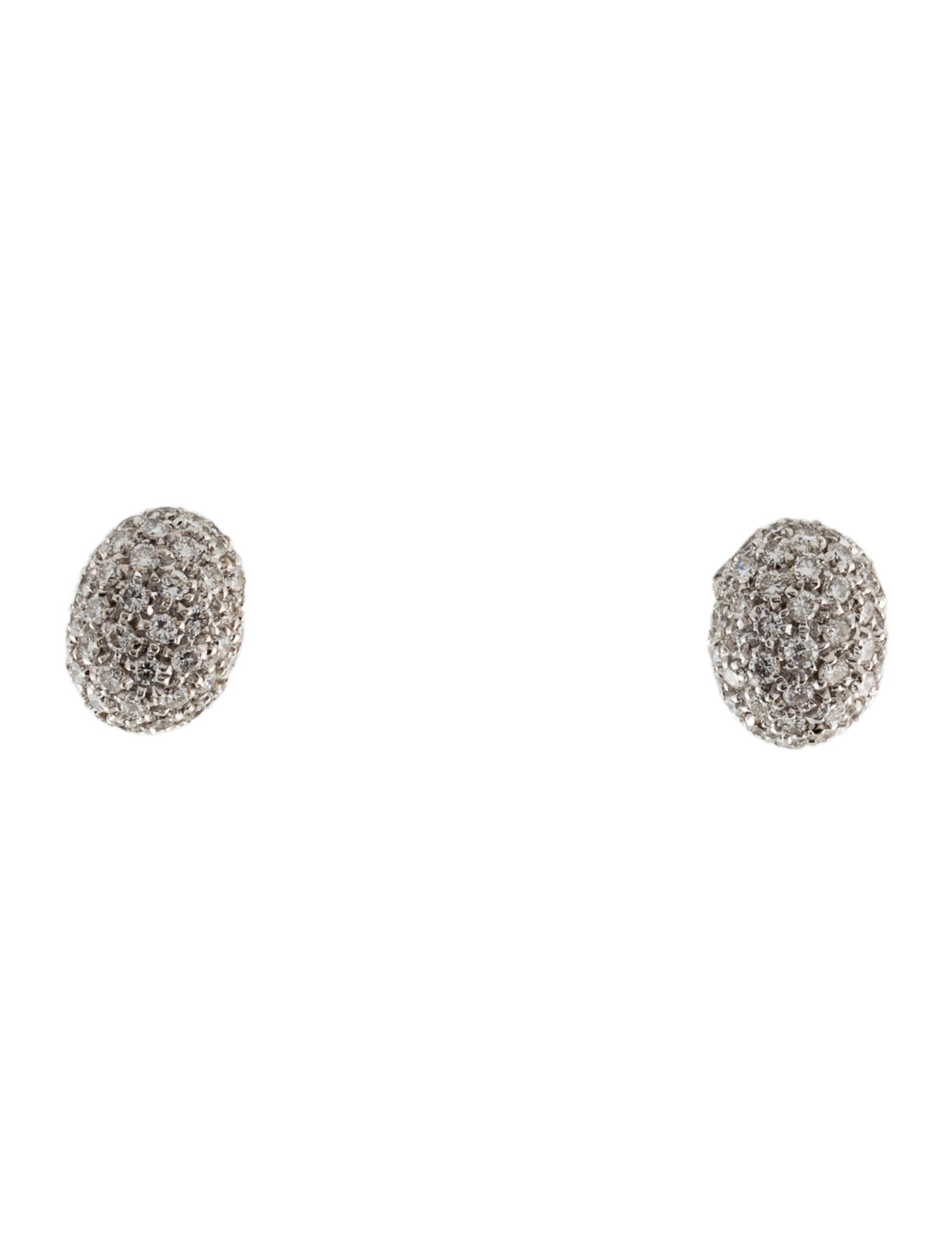 Earrings 18K 1.00ctw Diamond Pavé Stud Earrings