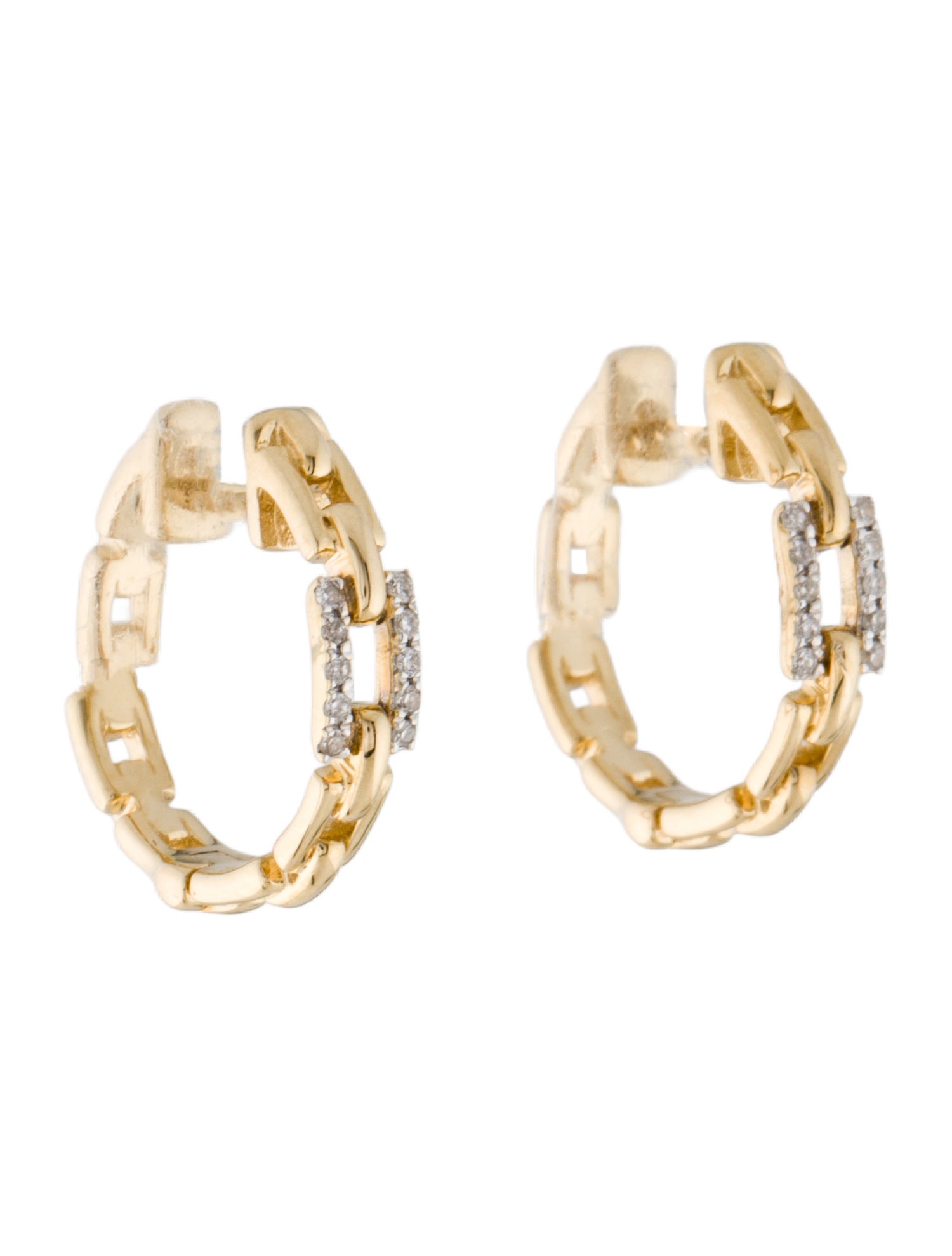 Earrings 14K Diamond Hoop