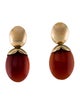 Earrings 14K Carnelian Drop Earclips
