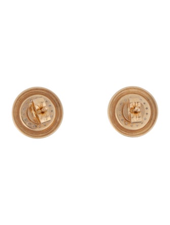 Earrings 14K Diamond Button Studs