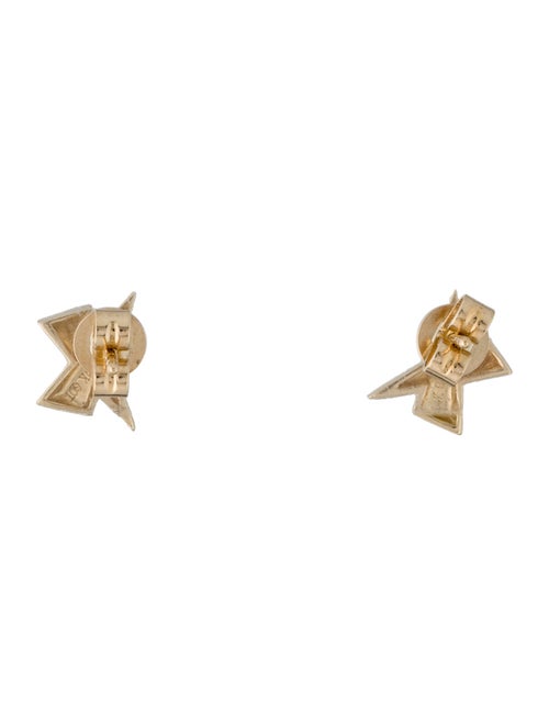 Earrings 14K 'X' Diamond Stud Earrings