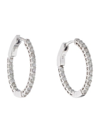 Earrings 14K Diamond Inside-Out Hoop Earrings