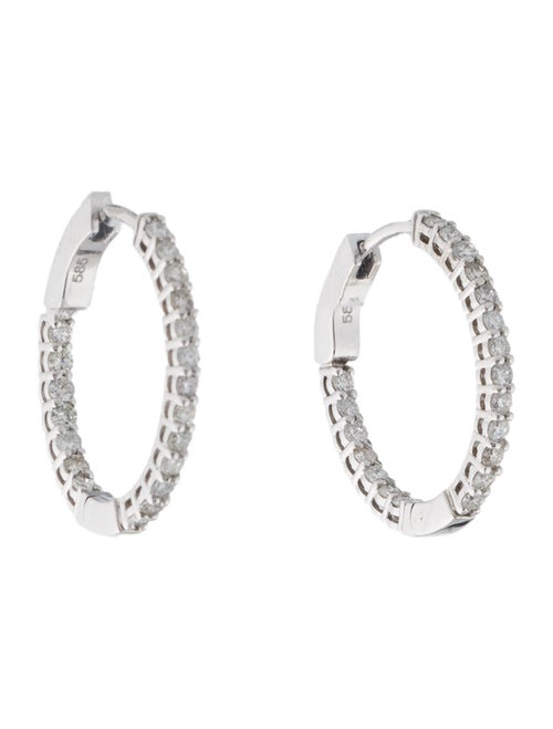 Earrings 14K Diamond Inside-Out Hoop Earrings