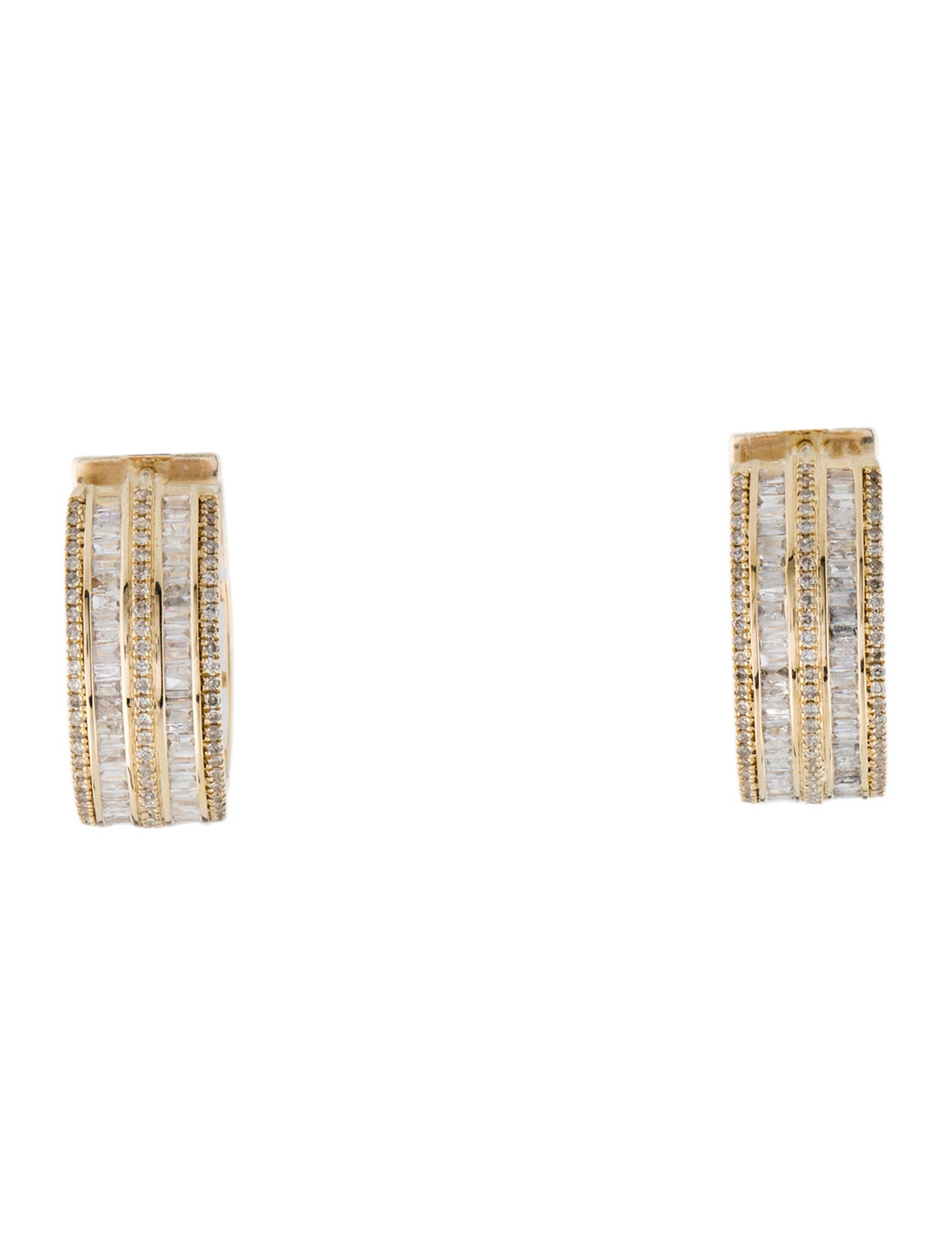 Earrings 14K Diamond Hoop Earrings