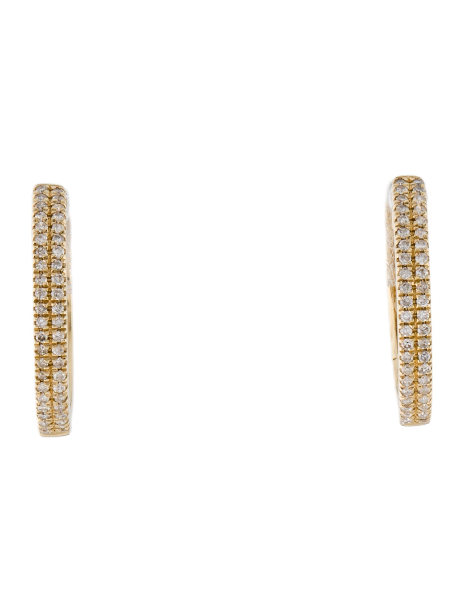 Earrings 14K Diamond Hoop Earrings