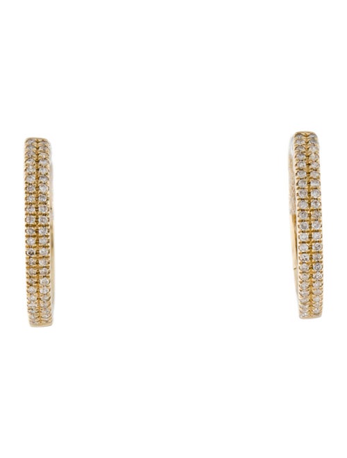 Earrings 14K Diamond Hoop Earrings