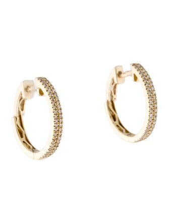 Earrings 14K Diamond Hoop Earrings