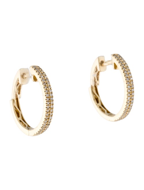 Earrings 14K Diamond Hoop Earrings