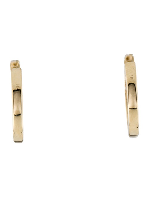 Earrings 14K Diamond Hoop Earrings