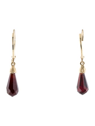 Earrings 14K Garnet Drop Earrings