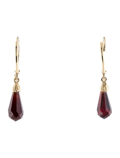 Earrings 14K Garnet Drop Earrings