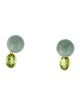 Earrings 14K 2.92ctw Peridot & Jadeite Drop Earrings