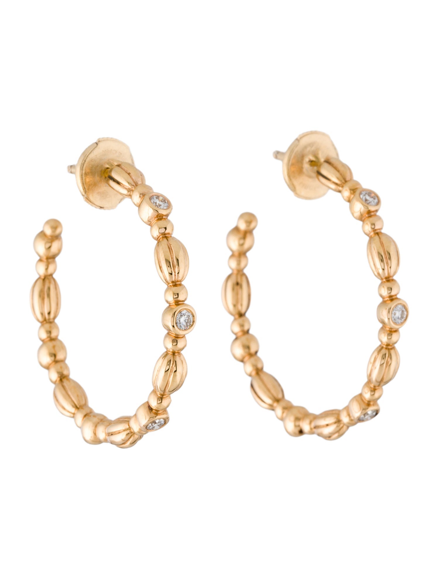 Earrings 18K Diamond Hoop Earrings