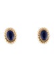 Earrings 14K Lapis Lazuli Button Earrings