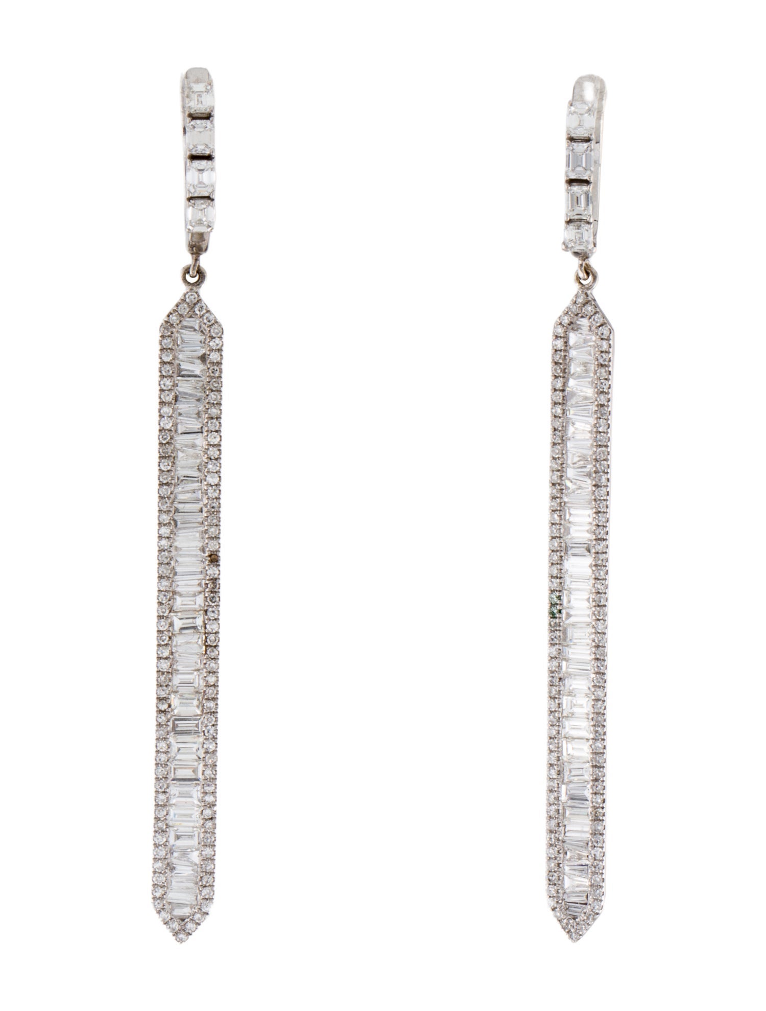 Earrings 14K 1.97ctw Diamond Huggie Drop Earrings