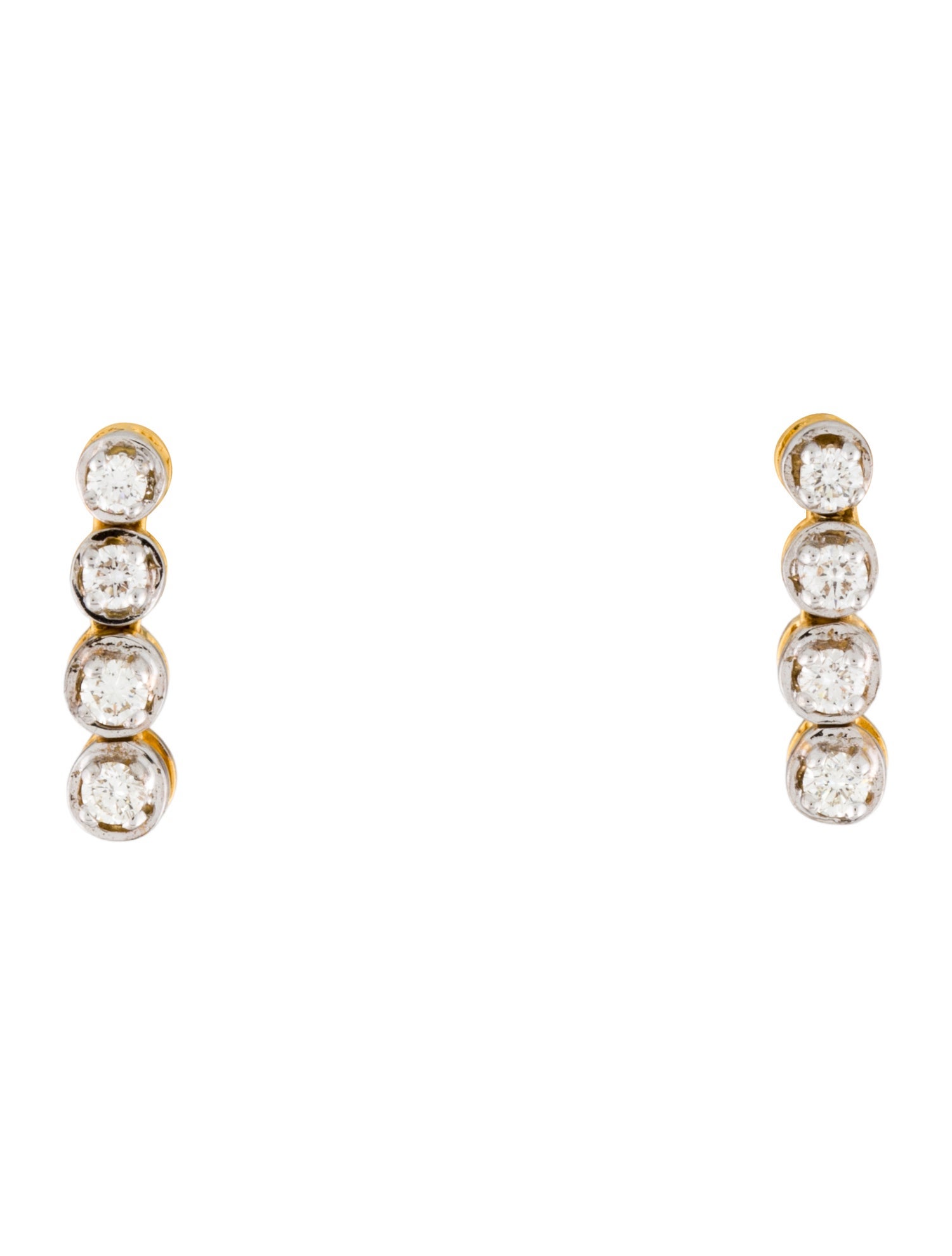Earrings 14K Diamond Drop Earrings