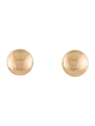 Earrings 14K Button Puff Stud Earrings
