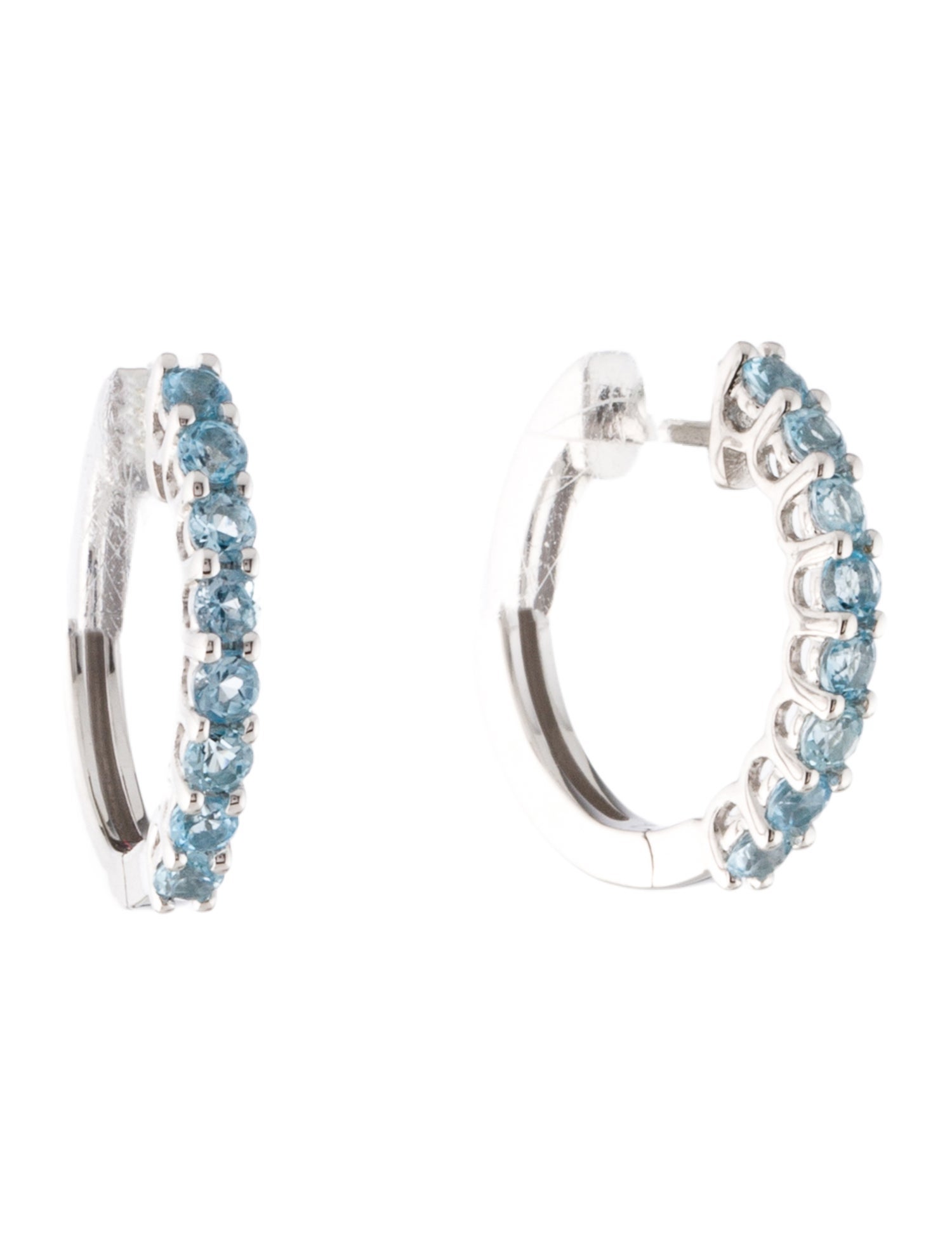 Earrings 14K Topaz Hoop Earrings