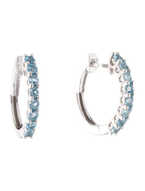 Earrings 14K Topaz Hoop Earrings