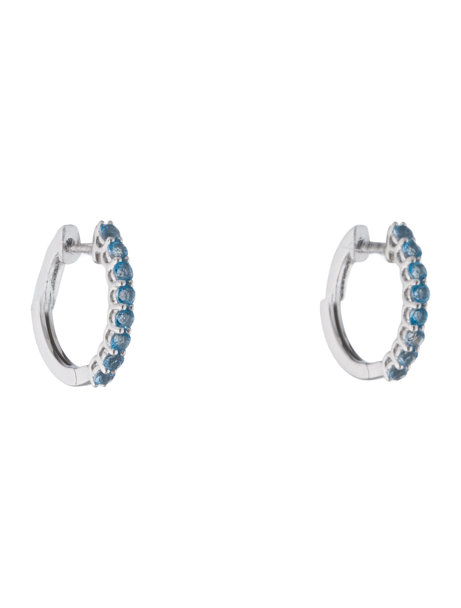 Earrings 14K Topaz Hoop Earrings