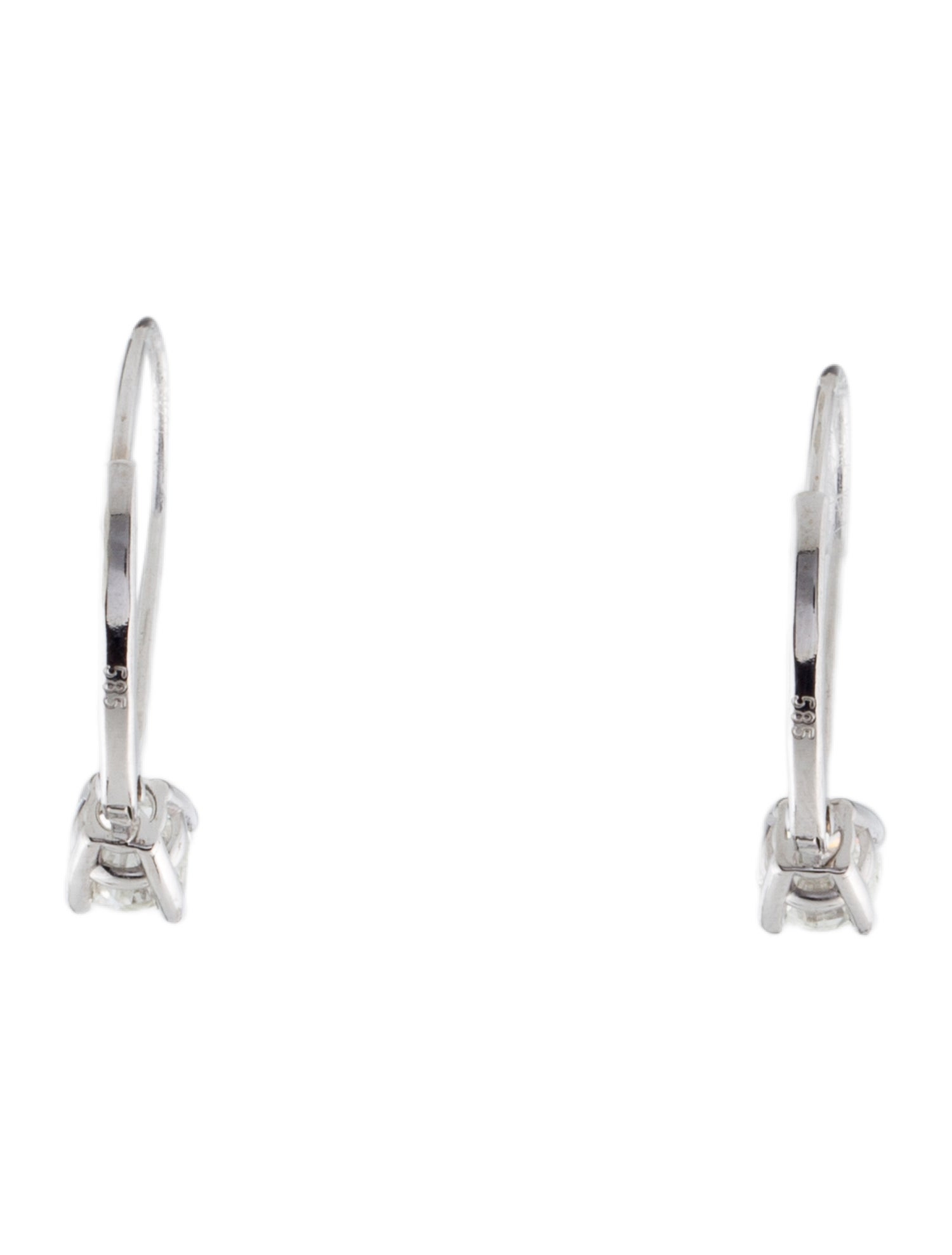 Earrings 14K Diamond Drop Earrings