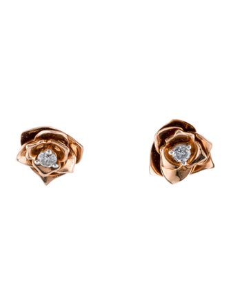Earrings 14K Lab-Grown Diamond Rose Stud Earrings