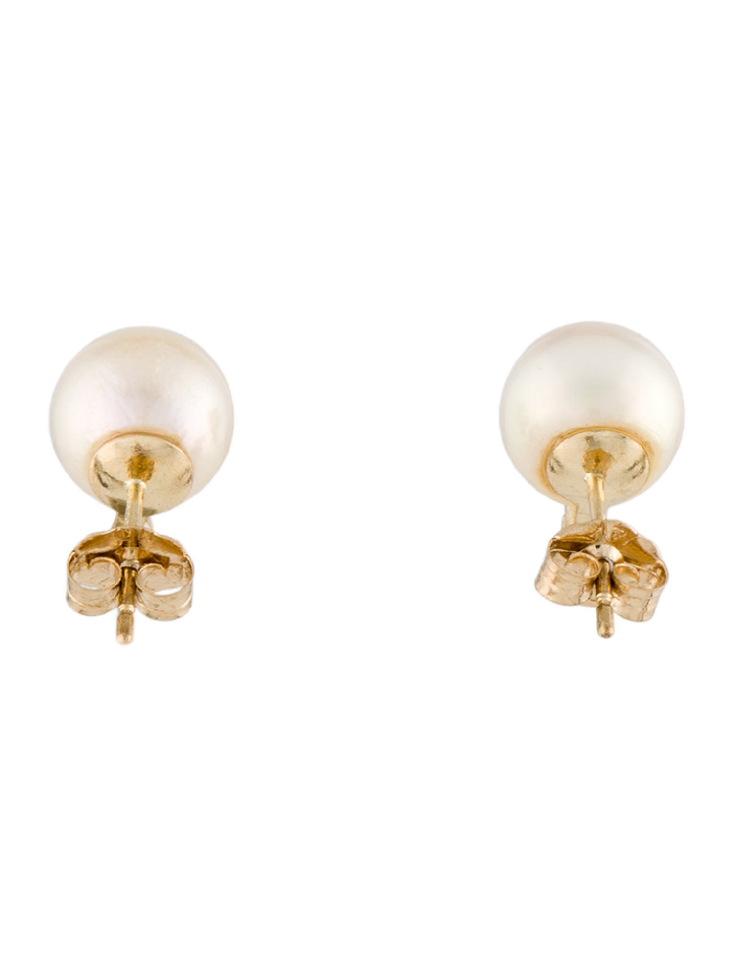 Earrings 14K Pearl & Diamond Stud Earrings