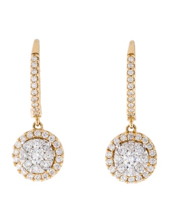 Earrings 14K Diamond Drop Earrings
