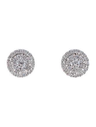 Earrings 14K Diamond Cluster Stud Earrings