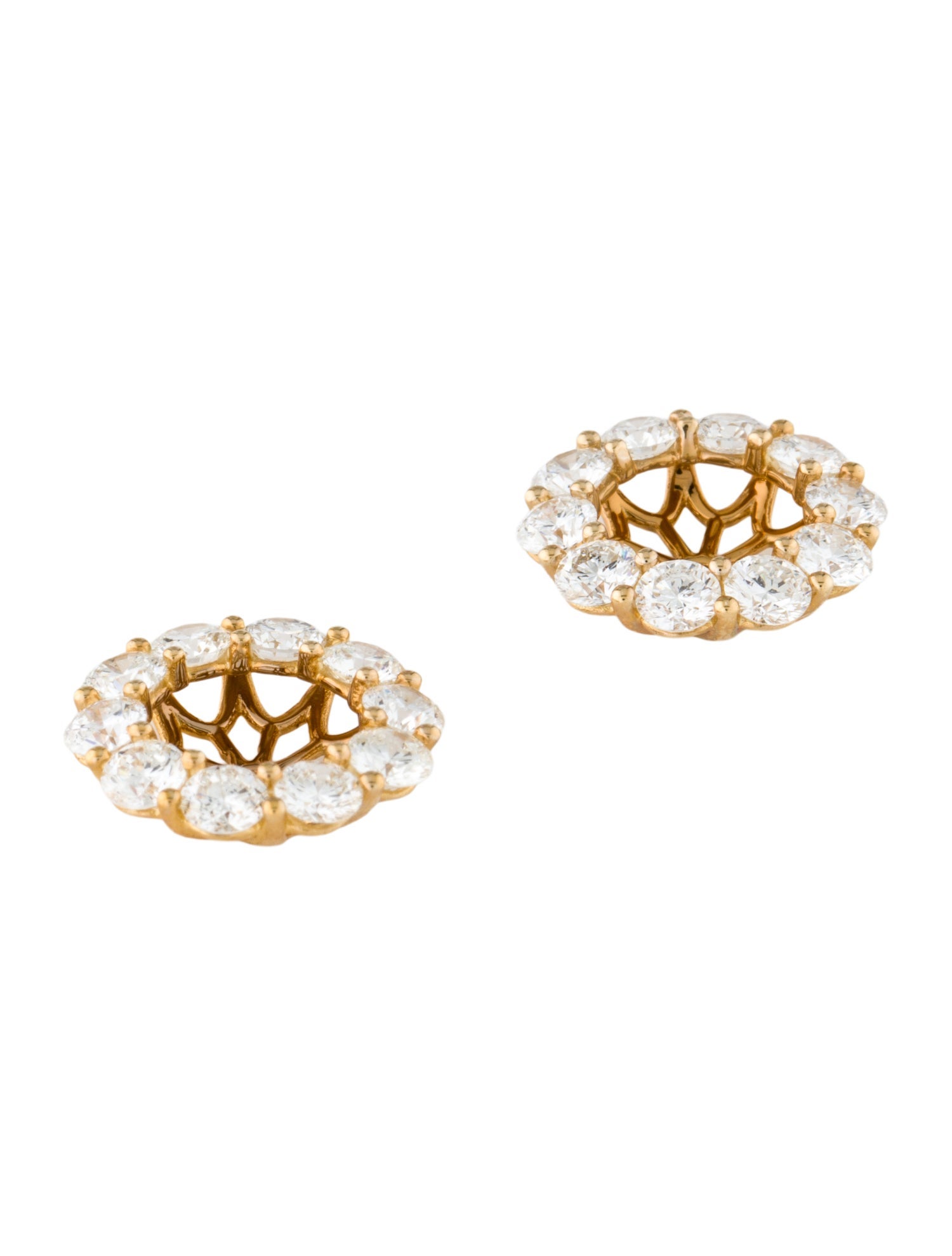 Earrings 14K 2.00ctw Diamond Round Earring Jackets