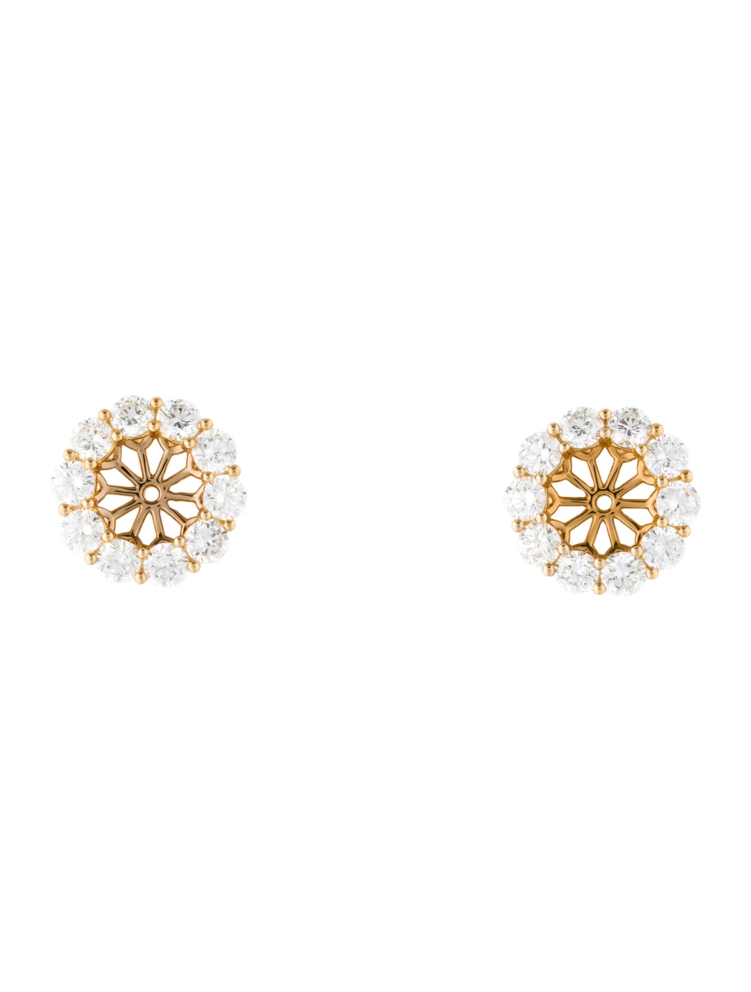 Earrings 14K 2.00ctw Diamond Round Earring Jackets