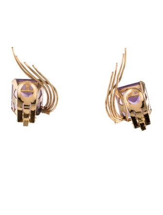Earrings 14K 18.86ctw Amethyst Clip-On Earrings