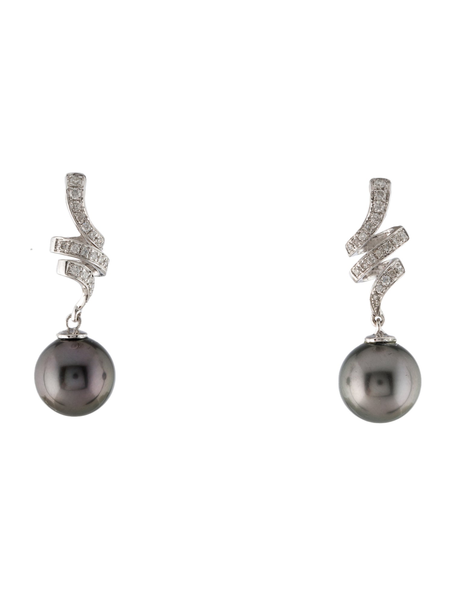 Earrings 14K Pearl & Diamond Drop