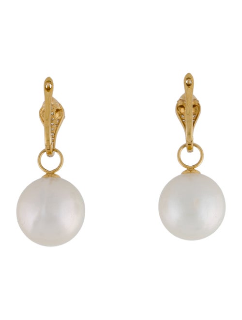 Earrings 18K Pearl, Emerald & Diamond Convertible Snake Drop Earrings