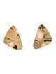 Earrings 14K Textured Triangle Stud Earrings