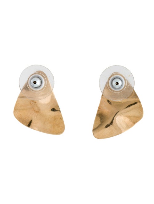 Earrings 14K Textured Triangle Stud Earrings