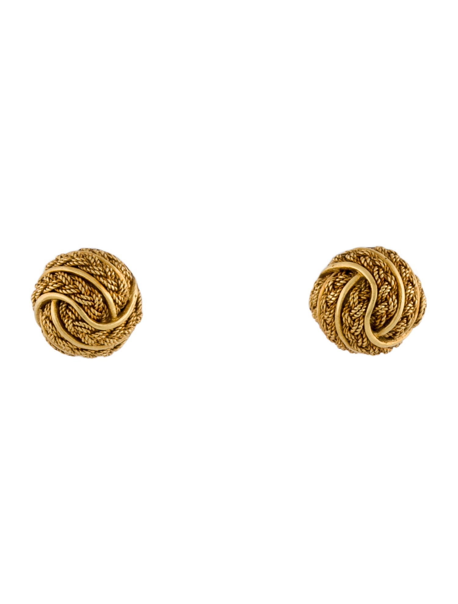 Earrings 14K Braided Stud Earrings