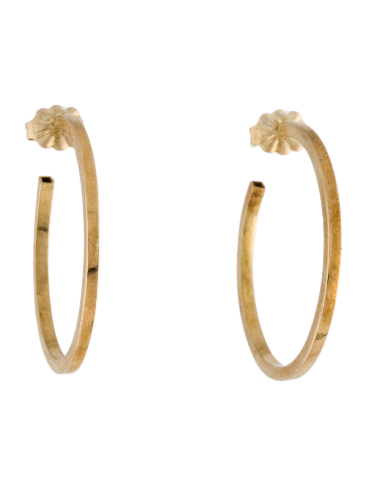 Earrings 14K Squared Hoops Earrings