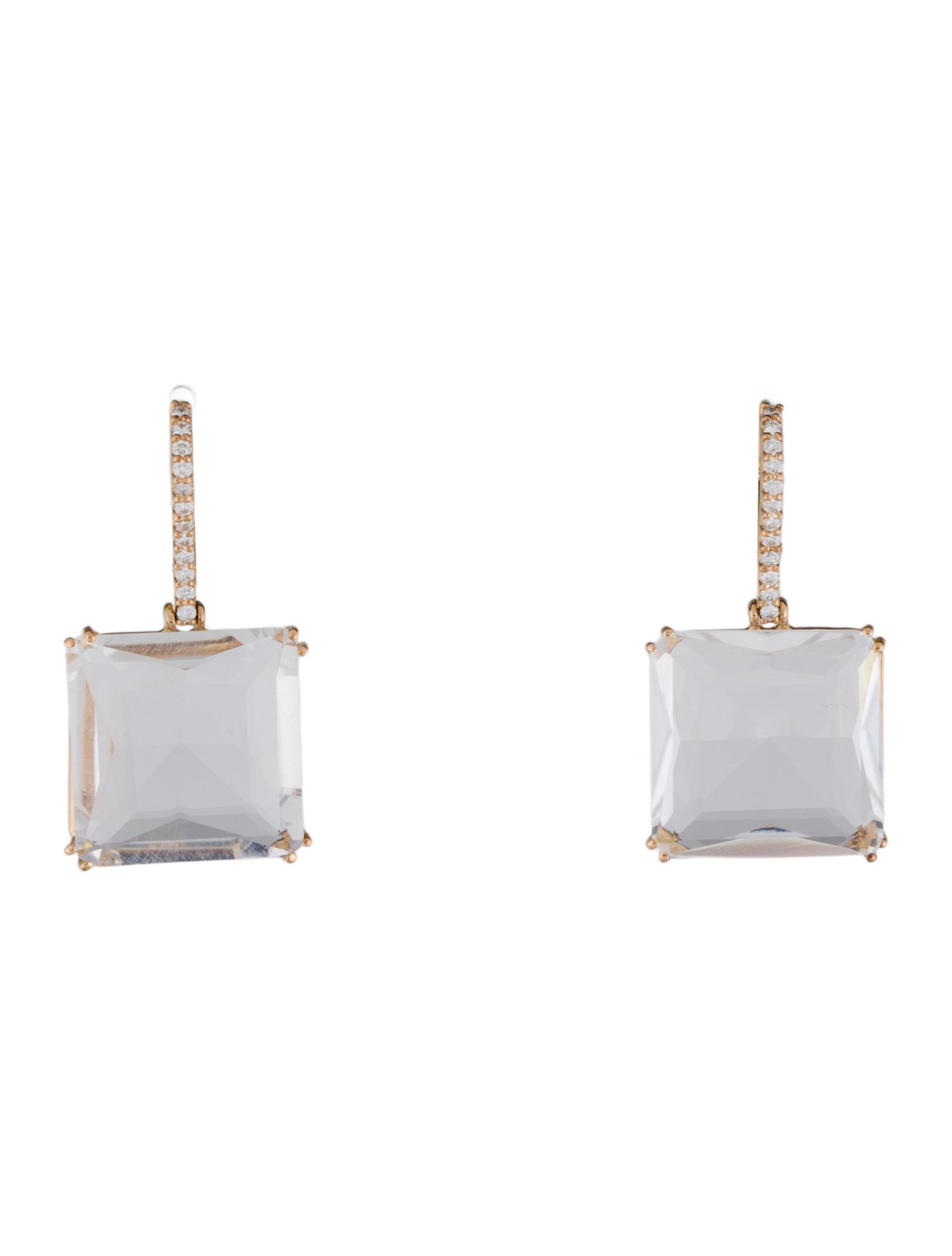 Earrings 18K 26.72ctw Topaz & Diamond Drop Earrings
