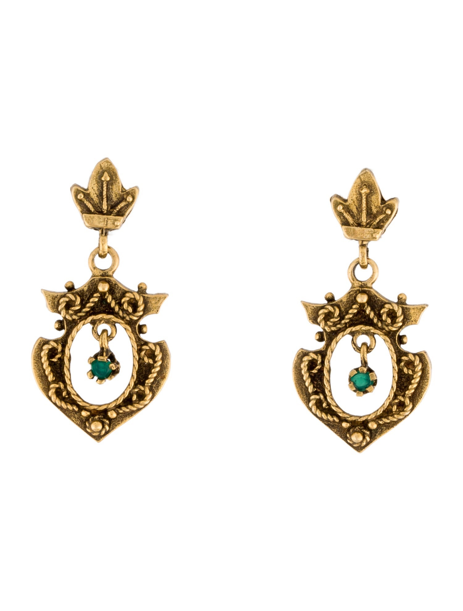 Earrings 14K Dyed Chalcedony Drop Earrings
